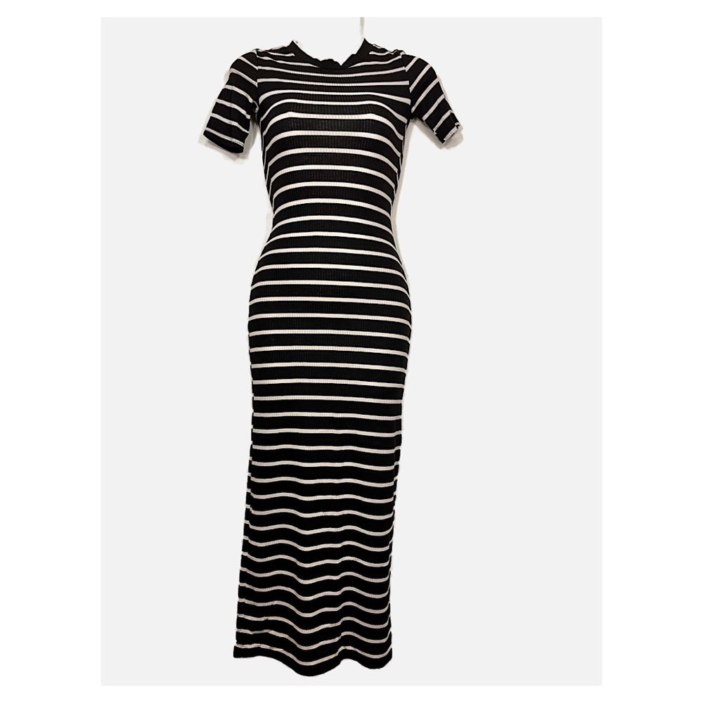 Striped Crew Neck Dress Size XS